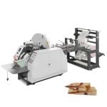 Máquina para fabricar V-bolsas de papel con fondo