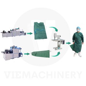 Surgical gowns making machine