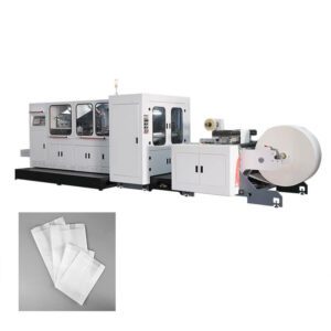 Automatic sharp bottom paper bag machine