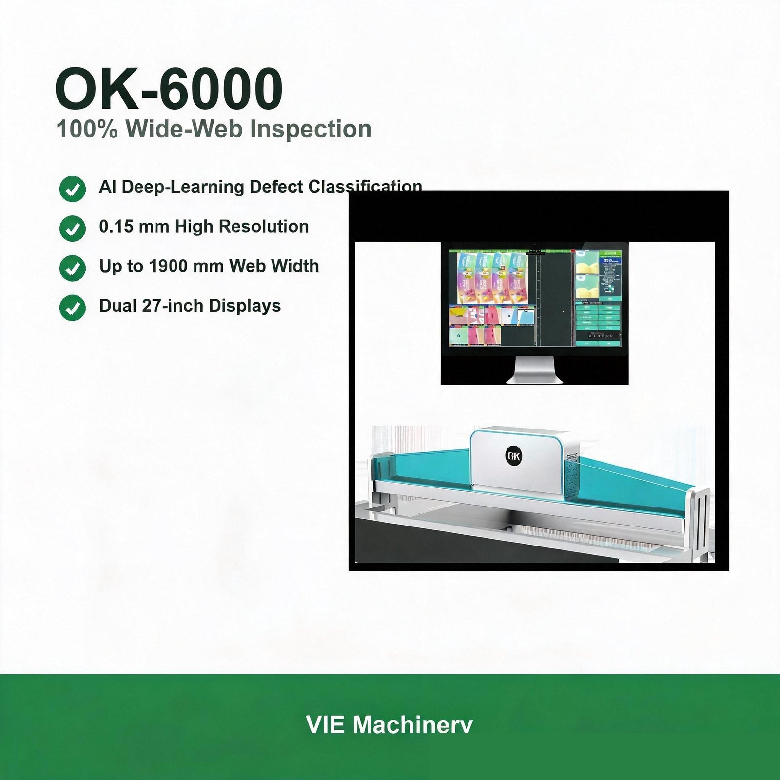 OK 6000 01 Arise OK-6000 100% inspection system for wide web