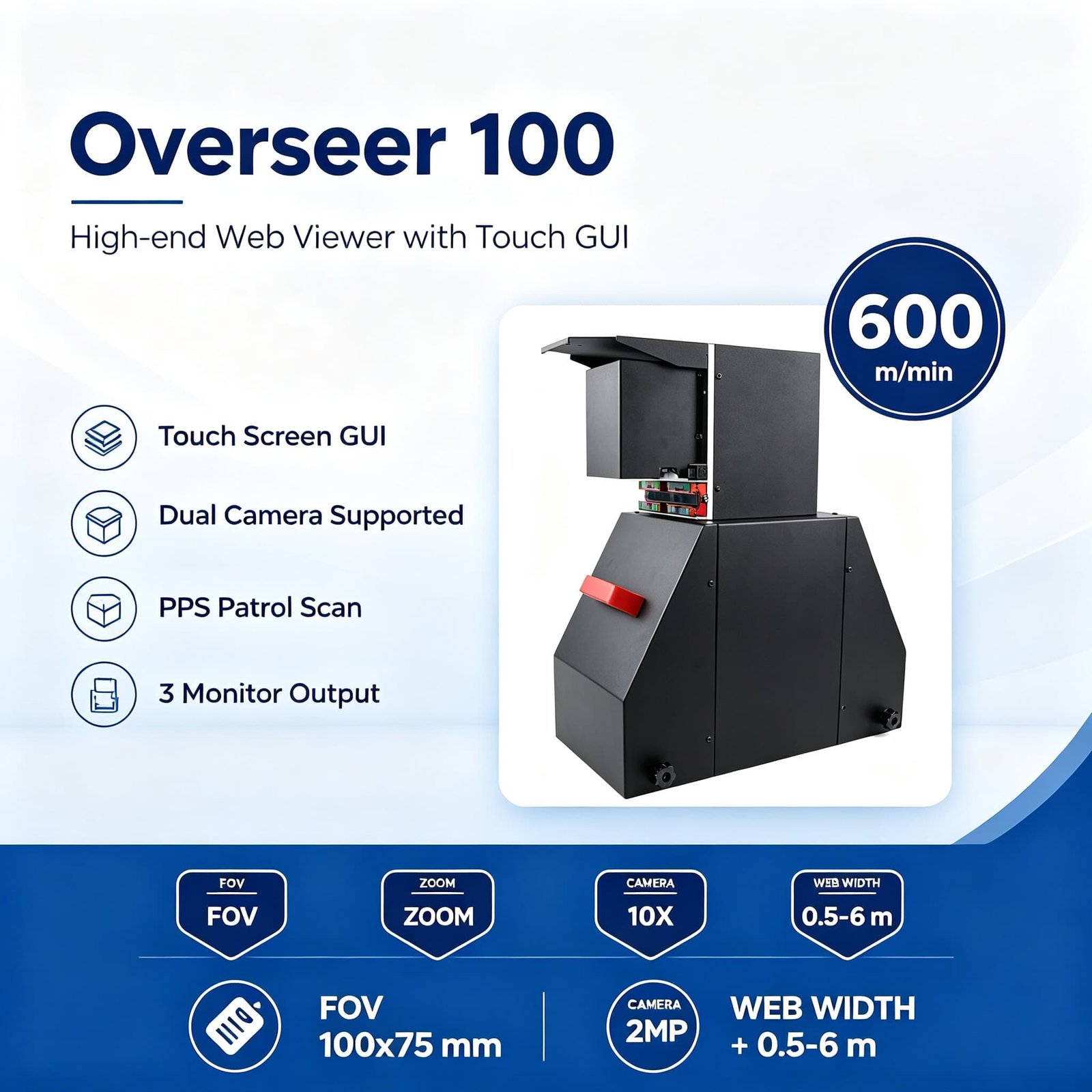 Overseer 100 01 Overseer 100 touch GUI web viewer with point-position scan